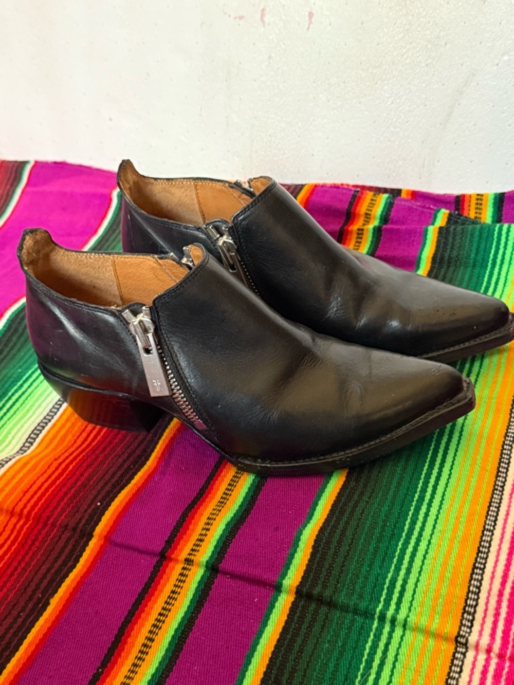 Vintage Frye Pointed Toe Low Booties
